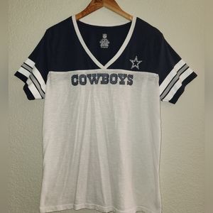 Dallas Cowboys Ladies V-neck Shirt Size 2XL